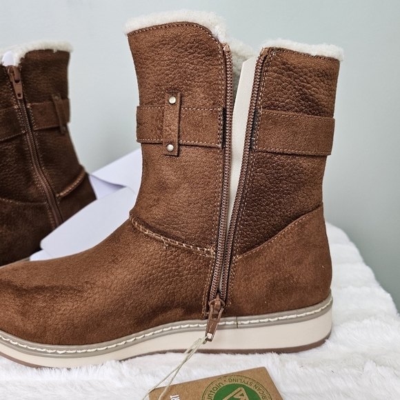 White Mountain Womens Taite Fabric Sherpa-Lined Cold Weather Boots 7.5 Tobacco - Picture 6 of 10